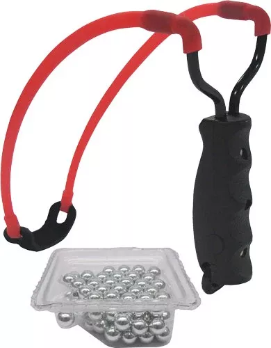 Beeman 3030K Traditional Slingshot Kit w/ .30 Cal Steel Shot