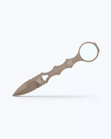Benchmade 177SN Mini SOCP Dagger - 2.22" Tan Spear Point Blade, Tan Injection Molded Sheath