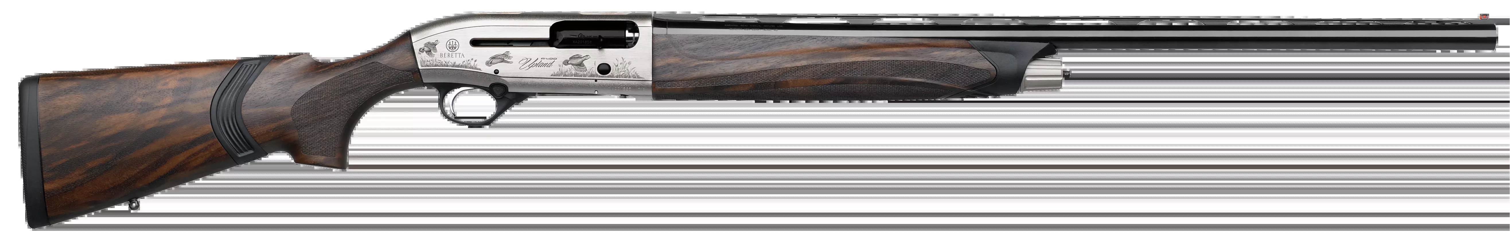 Beretta A400 Upland 12 Gauge 26" 3" 2+1 Semi-Auto Shotgun - Nickel Engraved Walnut Kick-Off
