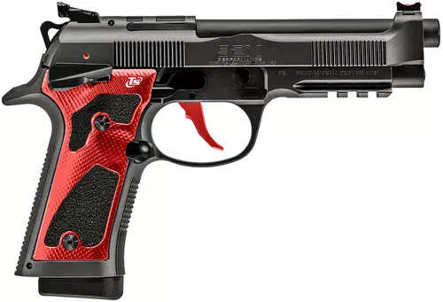 Beretta USA 92X PCO Full Size Frame Scorched Earth 9mm Luger 18+1 4.90" Black Barrel, Graphite Gray Tinitec Steel Optic Ready/Serrated Slide & Frame w/Beavertail & Picatinny Rail, Black/Red Textured Grip