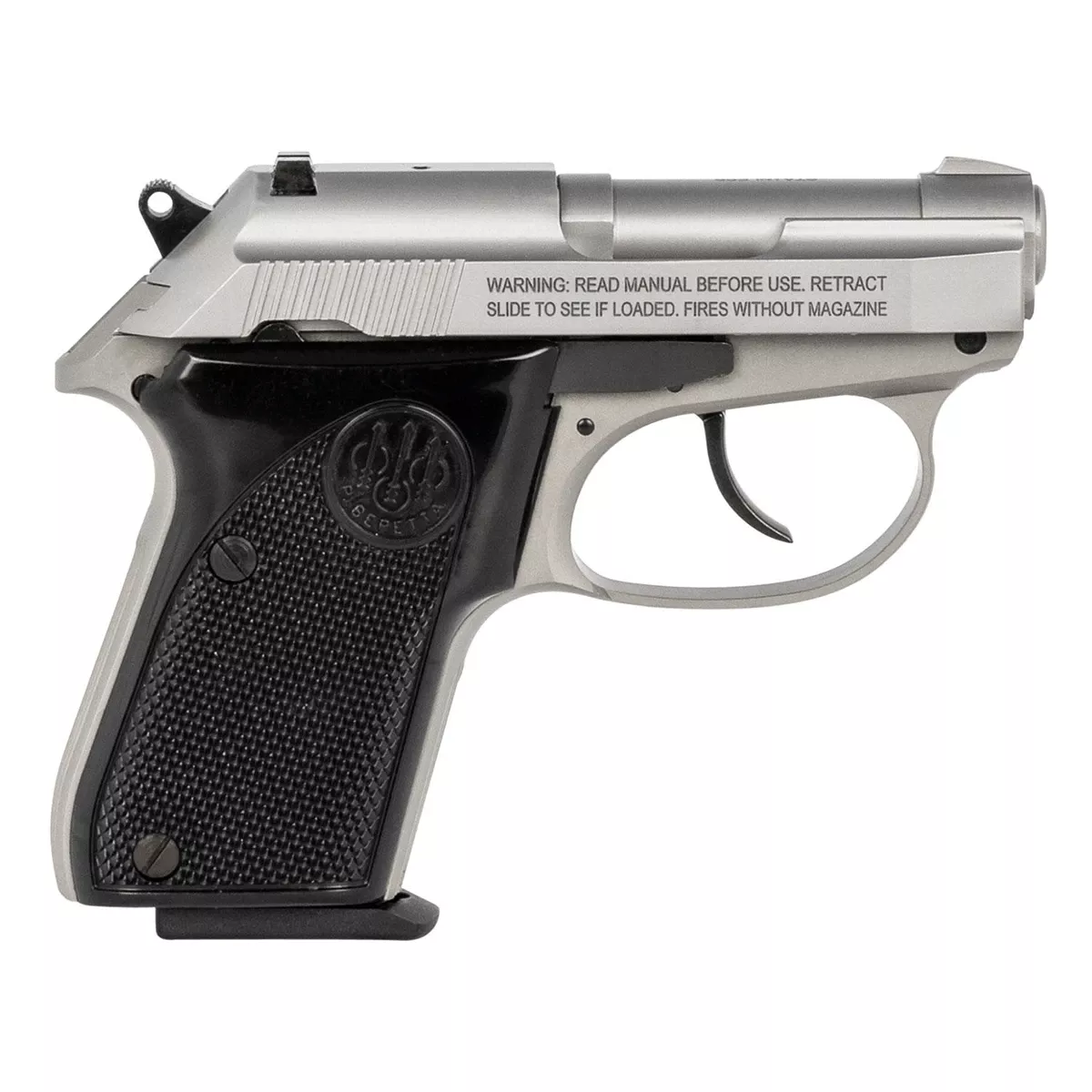 Beretta USA J320500CA Tomcat Micro-Compact Frame 32 ACP 7+1, 2.40" Blued Steel Tip-Up Barrel, Satin Stainless Steel Slide, Satin Aluminum Frame