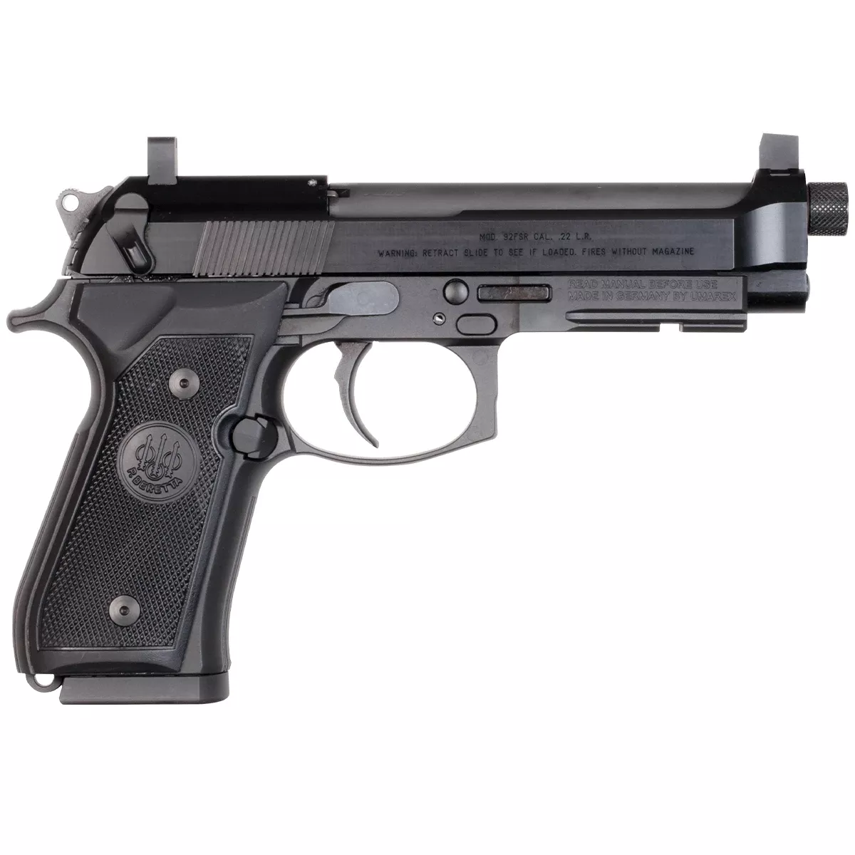 Beretta USA J90A192FSRF58 92FSR Sniper Gray 10+1 22 LR Handgun w/Suppressor Ready Kit