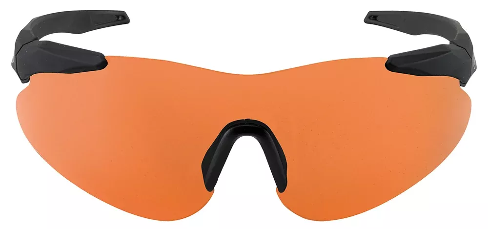 Beretta USA OCA100020407 Performance Shooting Shields 100% UV Rated Polycarbonate Orange Lens with Soft Touch Black Frame