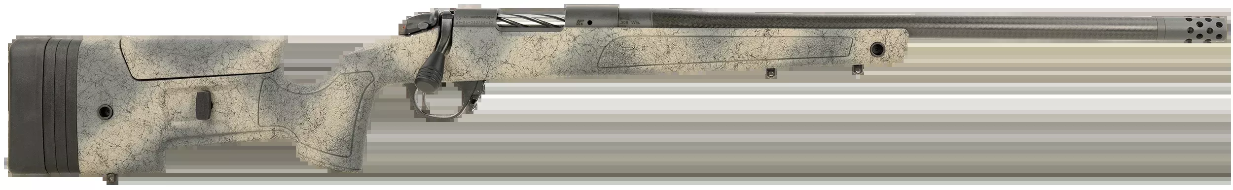Bergara Rifles B-14 HMR Carbon Wilderness 308 Win 20" 5+1 Bolt-Action Rifle - Woodland Camo