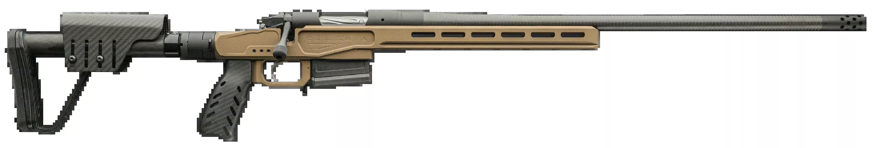 Bergara Rifles Premier MgLite 6.5 PRC 22" 3+1 Bolt-Action Rifle - Flat Dark Earth XLR Folding Chassis
