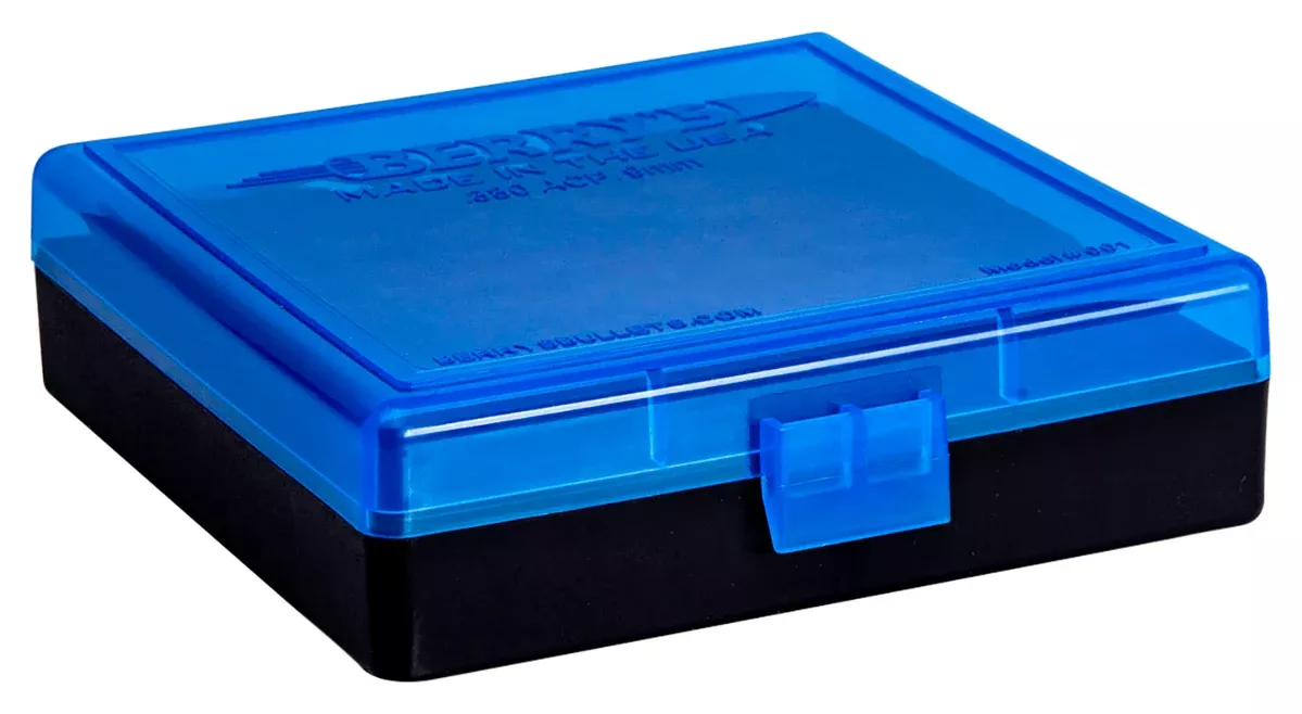 Berry's 69874 Ammo Box9mm/380ACP Blue/Black Polypropylene 100rd