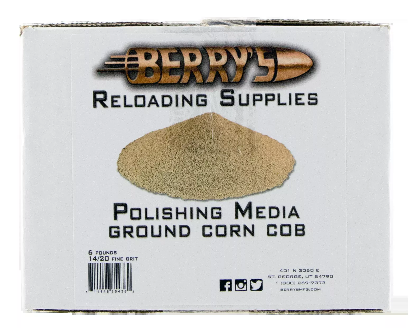 Berry's 85436 Corn Polishing Media 6 lbs - 14/20 Grit