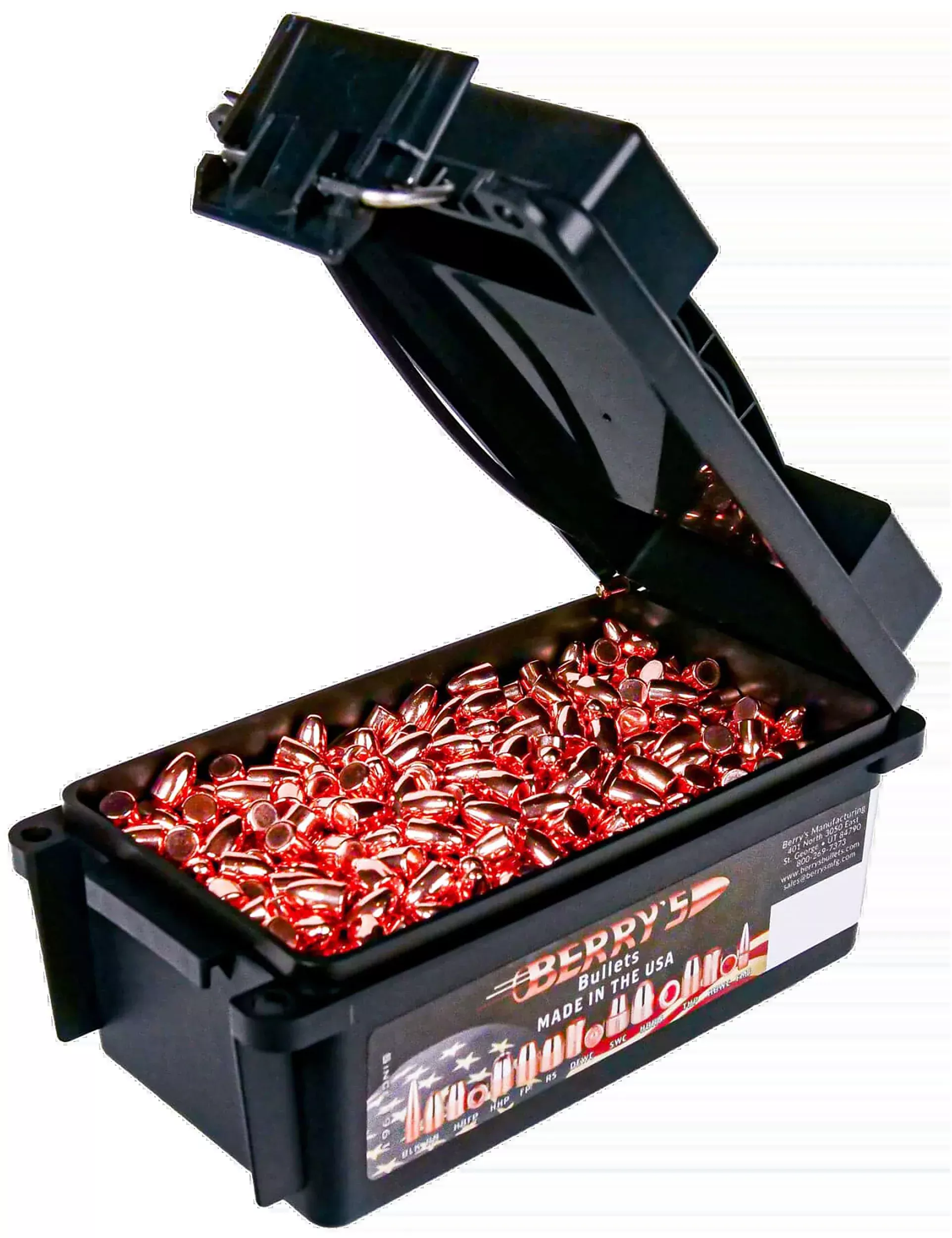 Berrys Superior Plated Bullets .38/.357 158gr Flat Point 500-Count Reloading Projectiles 59964