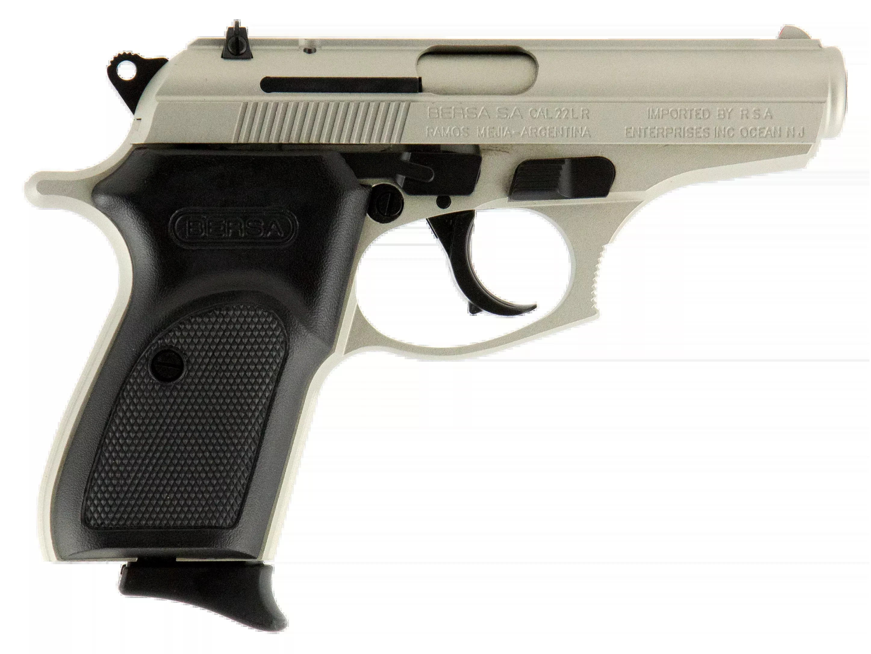 Bersa Thunder 22 LR Micro-Compact 3.5" 10+1 DA/SA Pistol - Nickel