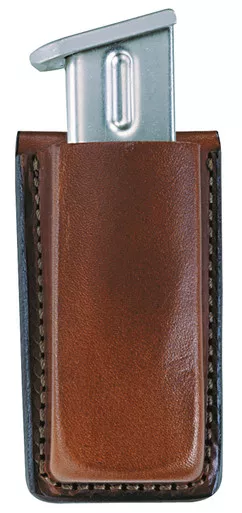 Bianchi Model 20A Open Top Single Mag Pouch Leather Tan - 10739