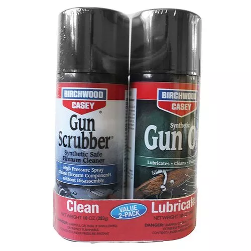 Birchwood Casey 33302 Gun Scrubber & Synthetic Gun Oil Combo 10 oz Aerosol
