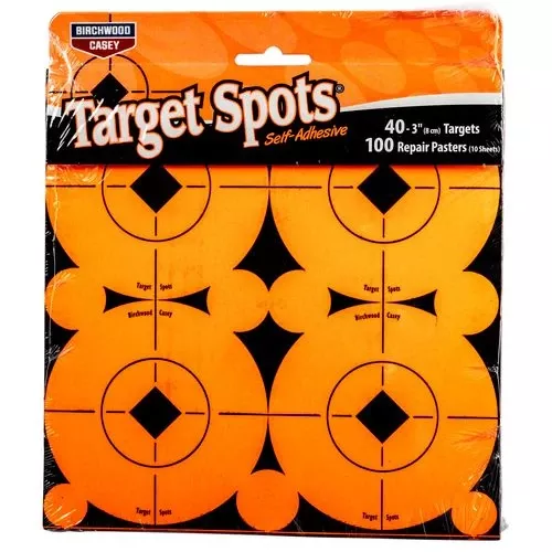 Birchwood Casey 33903 Target SpotsSelf-Adhesive Paper Bullseye Black/Orange 40 Targets