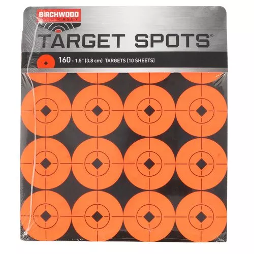 Birchwood Casey 33904 Target SpotsSelf-Adhesive Paper Bullseye Black/Orange 160 Targets