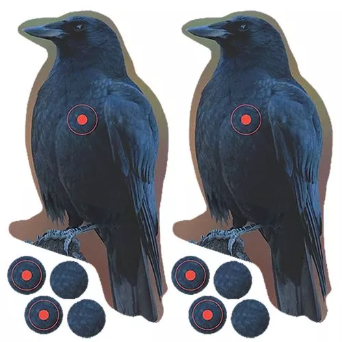 Birchwood Casey 34787 Shoot-N-CSelf-Adhesive Paper Crow 12 Per Pkg
