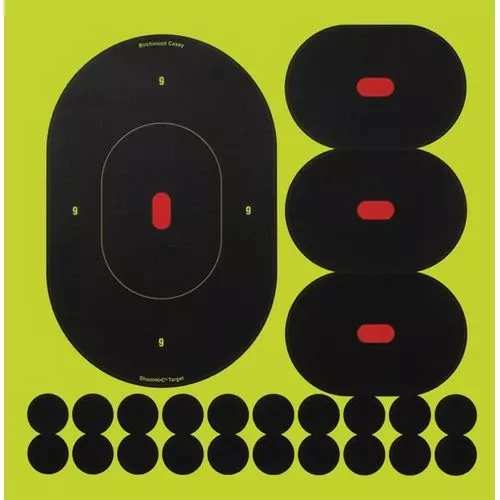 Birchwood Casey 34905 Shoot-N-CSelf-Adhesive Paper Silhouette Black/Yellow 5 Pack