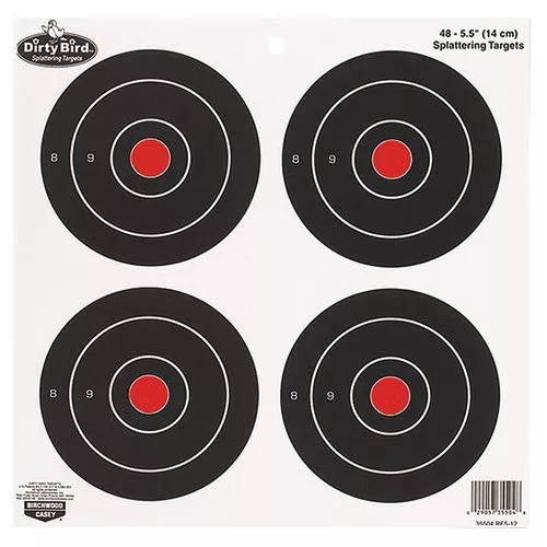 Birchwood Casey 35504 Dirty BirdBullseye Hanging Tagboard Target 5.50" 12 Per Pack