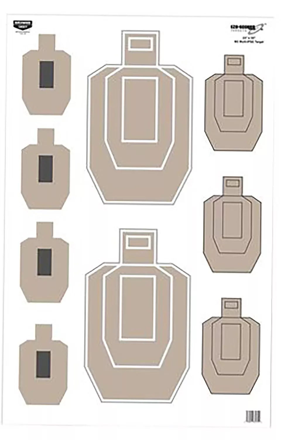 Birchwood Casey 37072 EZE-ScorerIPSC Paper Target 23" x 35" 100 Per Pkg