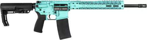 Black Rain Ordnance Fusion Semi-Automat Rifle 5.56 NATO 16" Barrel 30 RounTiffany Blue Battleworn Finish