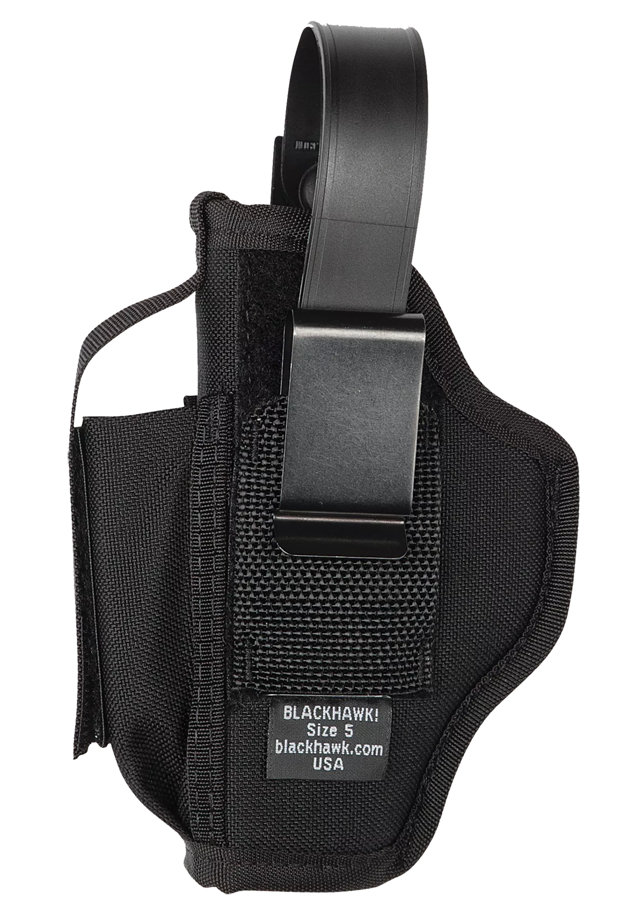 Blackhawk 40AM05BK Multi-UseIWB/OWB Size 05 Black Cordura Nylon Belt Clip Fits Large Semi-Auto Fits 3.75-4.50" Barrel Ambidextrous