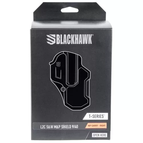Blackhawk 410759BKR T-Series L2C Black Matte Polymer OWB S&W M&P Shield 9,40 Right Hand