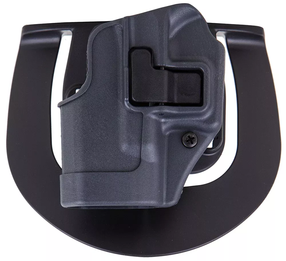 Blackhawk 413501BKR Serpa CQC Sportster OWB Size 01 Gun Metal Gray Polymer Paddle Compatible w/Glock 26/27/33Right Hand