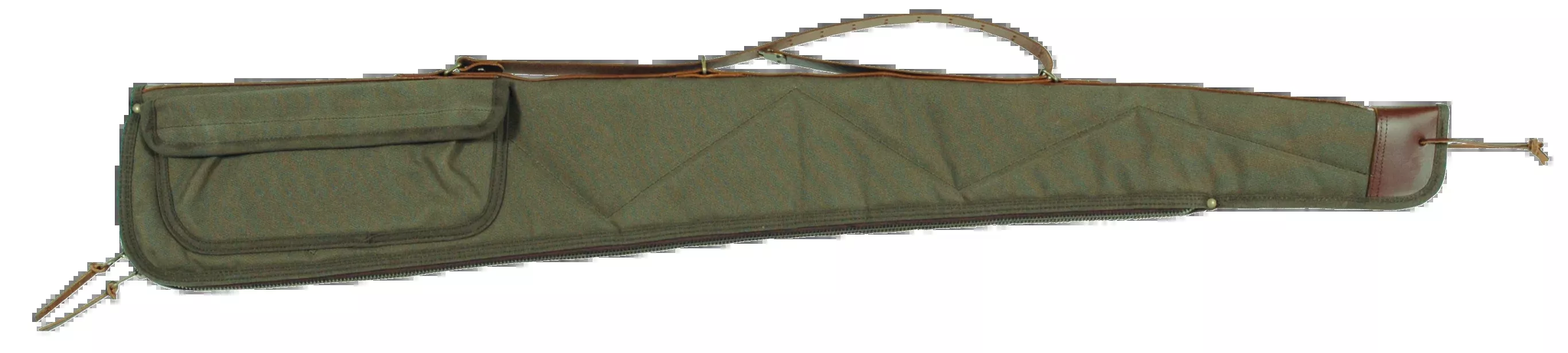Bob Allen 14534 Canvas Shotgun Case Green 48 in - Self Healing Zipper
