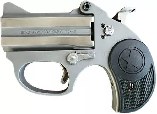 Bond Arms Stinger Derringer Break Action Pistol .22 Long Rifle 3" Over Under Barrel 2 Round Capacity Fixed Sights Flat Polymer Grips Stainless Steel Finish
