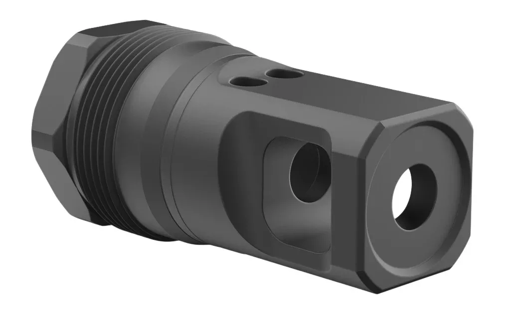 Breek Arms Plan B Echo Single-Port Muzzle Brake 9mm 1/2x28 Steel - Black Nitride