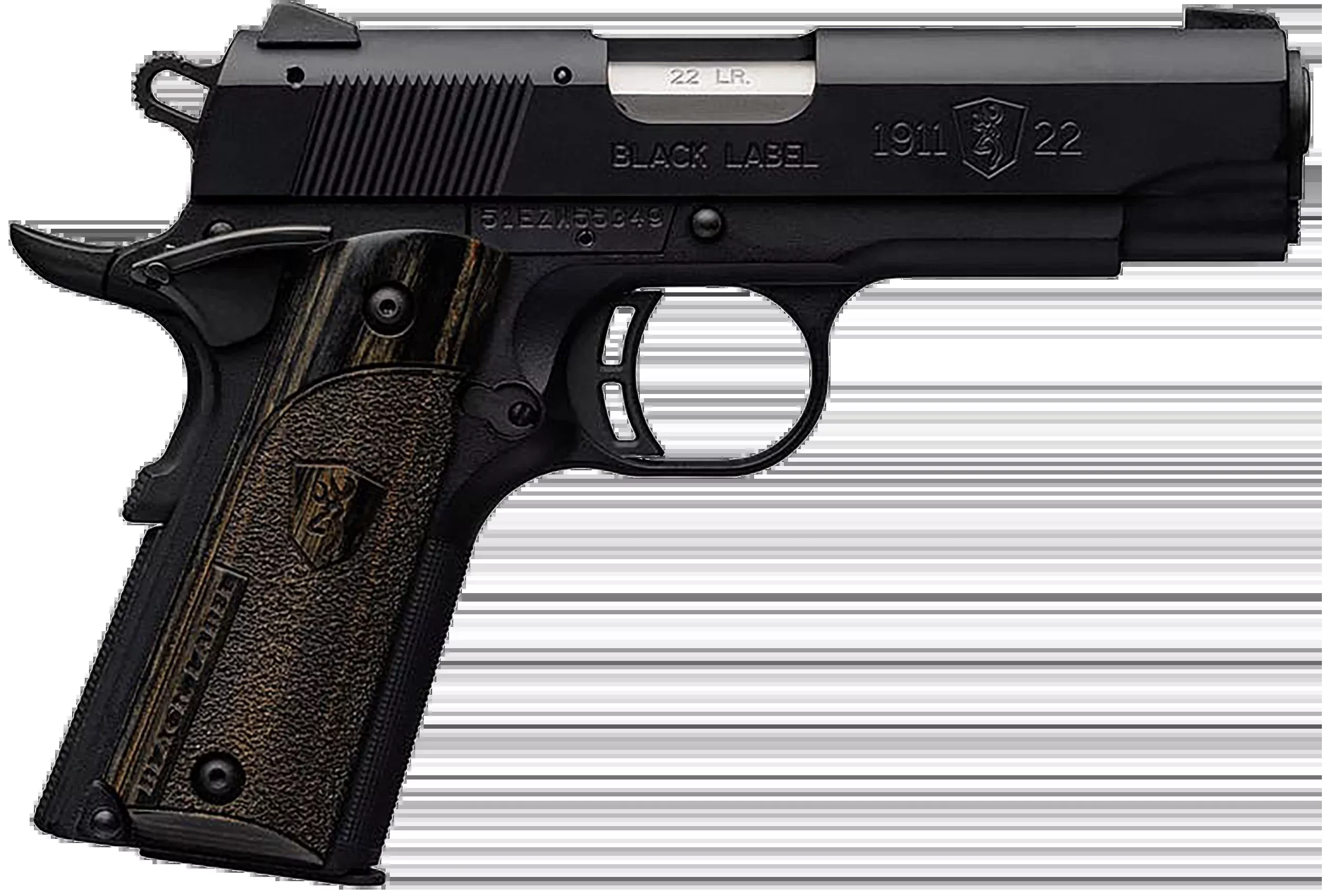 Browning 1911-22 Black Label Compact 22 LR 3.63" 10+1 SAO Pistol