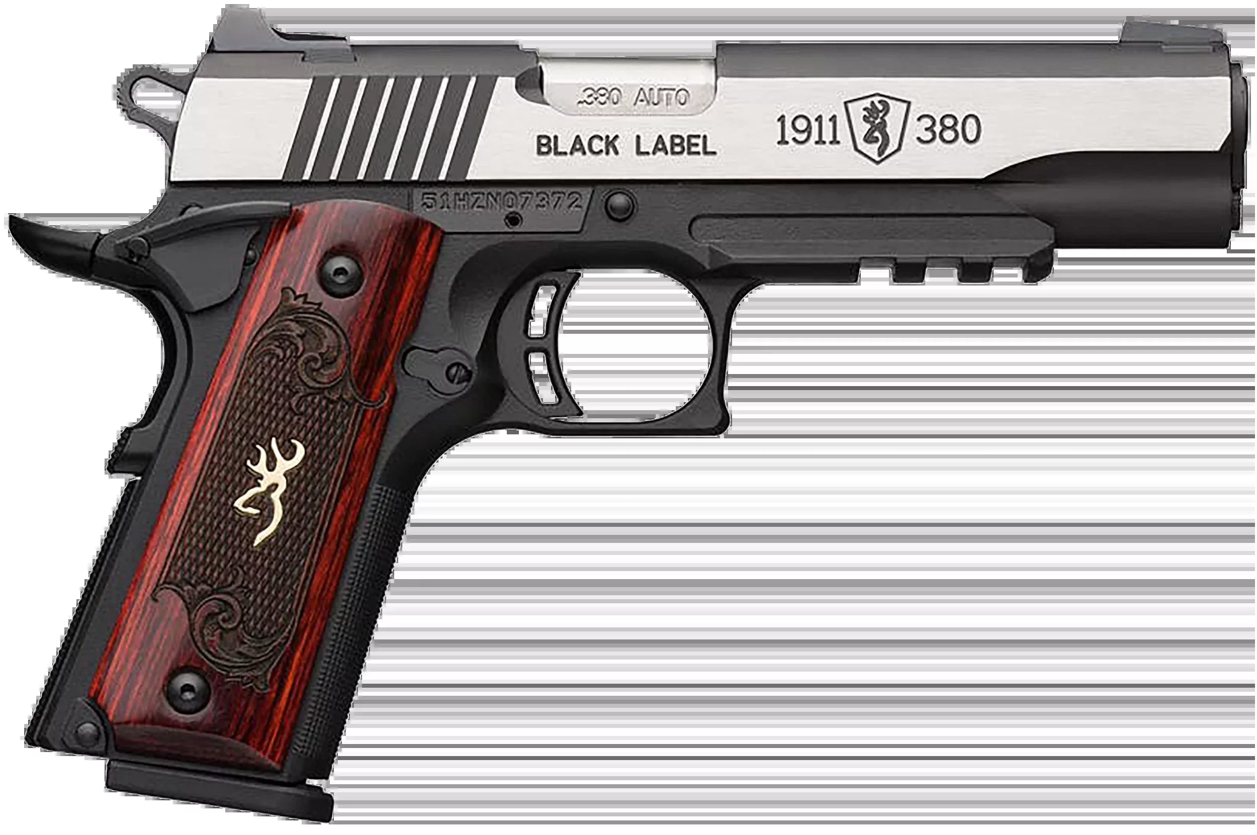 Browning 1911-380 Black Label Medallion Pro Compact 380 ACP 3.63" 8+1 Semi-Auto Pistol