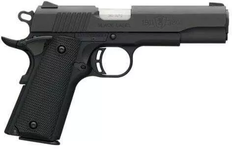 Browning 1911 Black Label 380 ACP Semi-Automatic Pistol 4.25" Barrel 8-Round magazine Capacity Combat Front & Rear Sights
