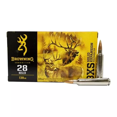 Browning 28 Nosler 139 GR BXS Solid Expansion Polymer Tip