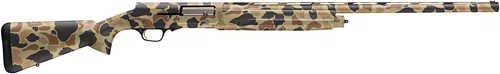 Browning A5 Semi-Automatic Shotgun 12 Gauge 3.5" Chamber 26" Barrel 4 Round Capacity Textured Synthetic Stock Vintage Tan Camouflage Finish