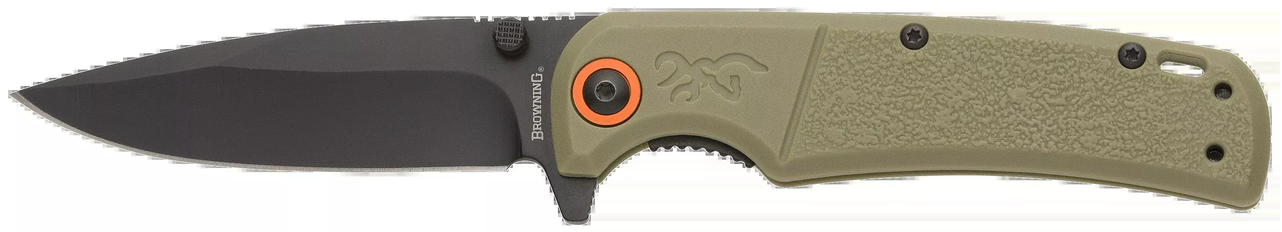 Browning Buckmark Slim EDC 3.13" Folding Drop Point D2 Steel Black Oxide Sage Polymer Knife