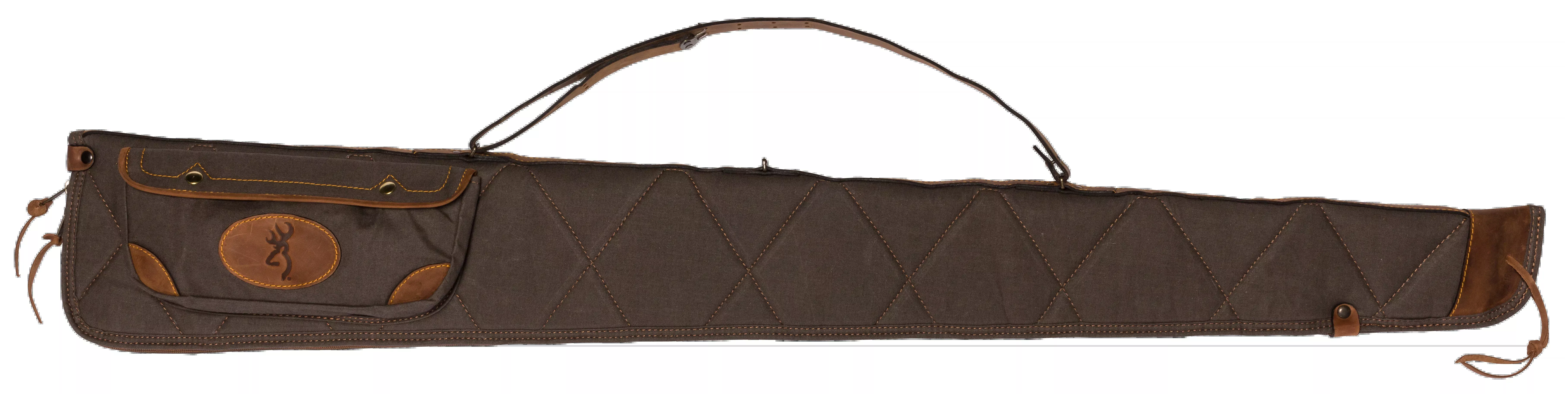Browning Lona 52" Rifle Case Canvas Flint/Brown Closed-Cell Foam Padding
