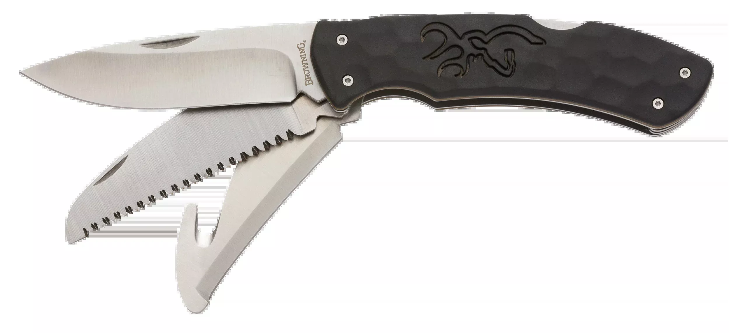 Browning Primal Kodiak Slim 3.75" 3-Blade 8Cr13MoV Folding Lockback Hunting Knife