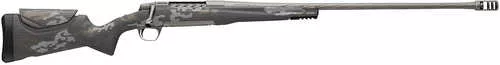 Browning X-Bolt 2 Mountain Pro 7mm PRC 3+1 24" Tungsten Cerakote Spiral Fluted Threaded Barrel & Drilled & Tapped Stainless Steel Receiver, Picatinny Rail Forend, Adj Comb & LOP Bronze/Gray Graphics Carbon Fiber Stock