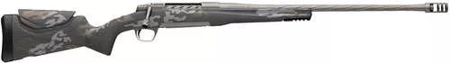 Browning X-Bolt 2 Mountain Pro SPR Full Size 7mm PRC 3+1 20" Tungsten Cerakote Spiral Fluted Threaded Barrel 7& Drilled & Tapped Stainless Steel Receiver, Picatinny Rail Forend, Adj Comb & LOP Bronze/Gray Graphics Carbon Fiber Stock