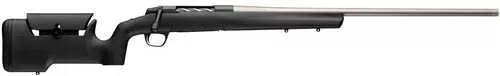 Browning X-Bolt 2 Special Max LR Full Size 6.5 PRC 3+1 24" Matte Stainless Heavy Sporter Threaded Barrel, Matte Stainless Stainless Steel Drilled & Tapped Receiver, Black Adjustable Max Synthetic Stock, Right Hand