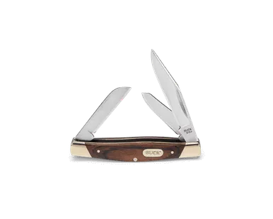 Buck Knives Trio 2.5" 420J2 Stainless Steel 3-Blade Folding Pocket Knife Woodgrain Handle - 373RDSBP