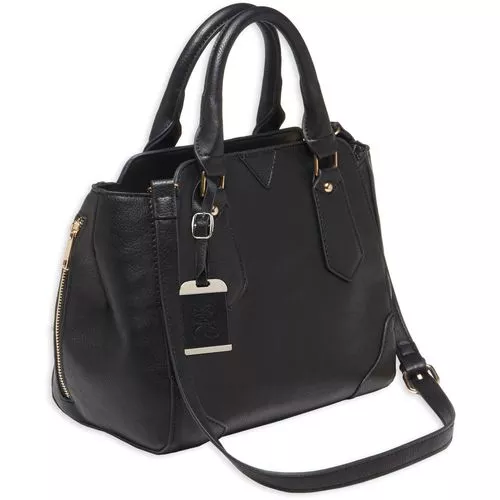 Bulldog BDP020 Satchel Style PurseShoulder Universal Handgun Leather Black