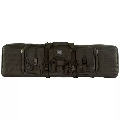 Bulldog BDT40-43B Tactical Single Rifle Case 43" Black with 3 Accessory Pockets& Deluxe Padded Backstraps Lockable Zippers
