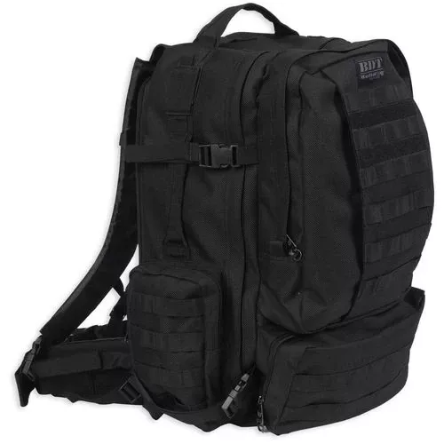 Bulldog BDT412B BDT Tactical Backpack Large Style with Black Finish, 3 Main & 2 Accessory Compartments, Holds up to 3 Hydration Bladders & Molle, Alice Compatible 20" H x 19" W x 12" D