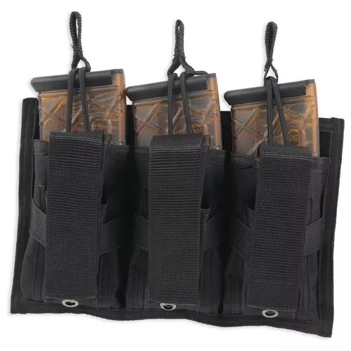 Bulldog BDT62 Tri-Double Mag Pouch MOLLE Black Belt Loop Compatible w/ 30-Round Compatible w/ High Capacity