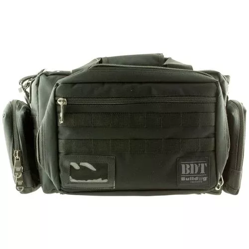 Bulldog BDT930B BDT Tactical Range Bag XL Size with Black Finish, 4 Large Exterior Molle Pouches, Large Main Compartment & Deluxe Padded Adjustable Shoulder Strap 9" H x 22" W x 18" D Interior Dimensions