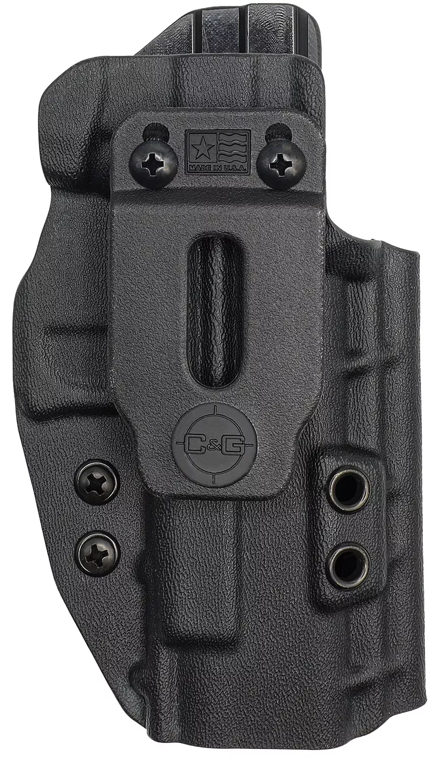 C&G Holsters 0056100 CovertIWB Black Kydex Belt Clip Fits Glock MOS/48 Right Hand