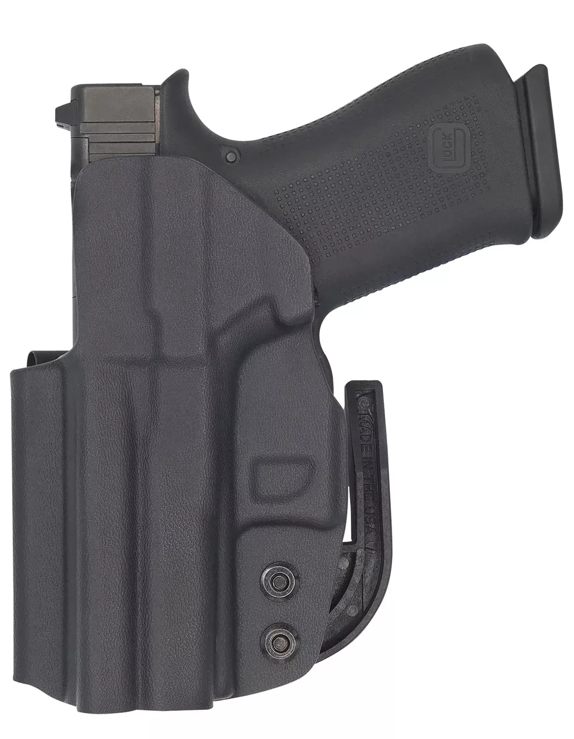 C&G Holsters 0062100 CovertIWB Black Kydex Belt Clip Fits Glock 43/43X