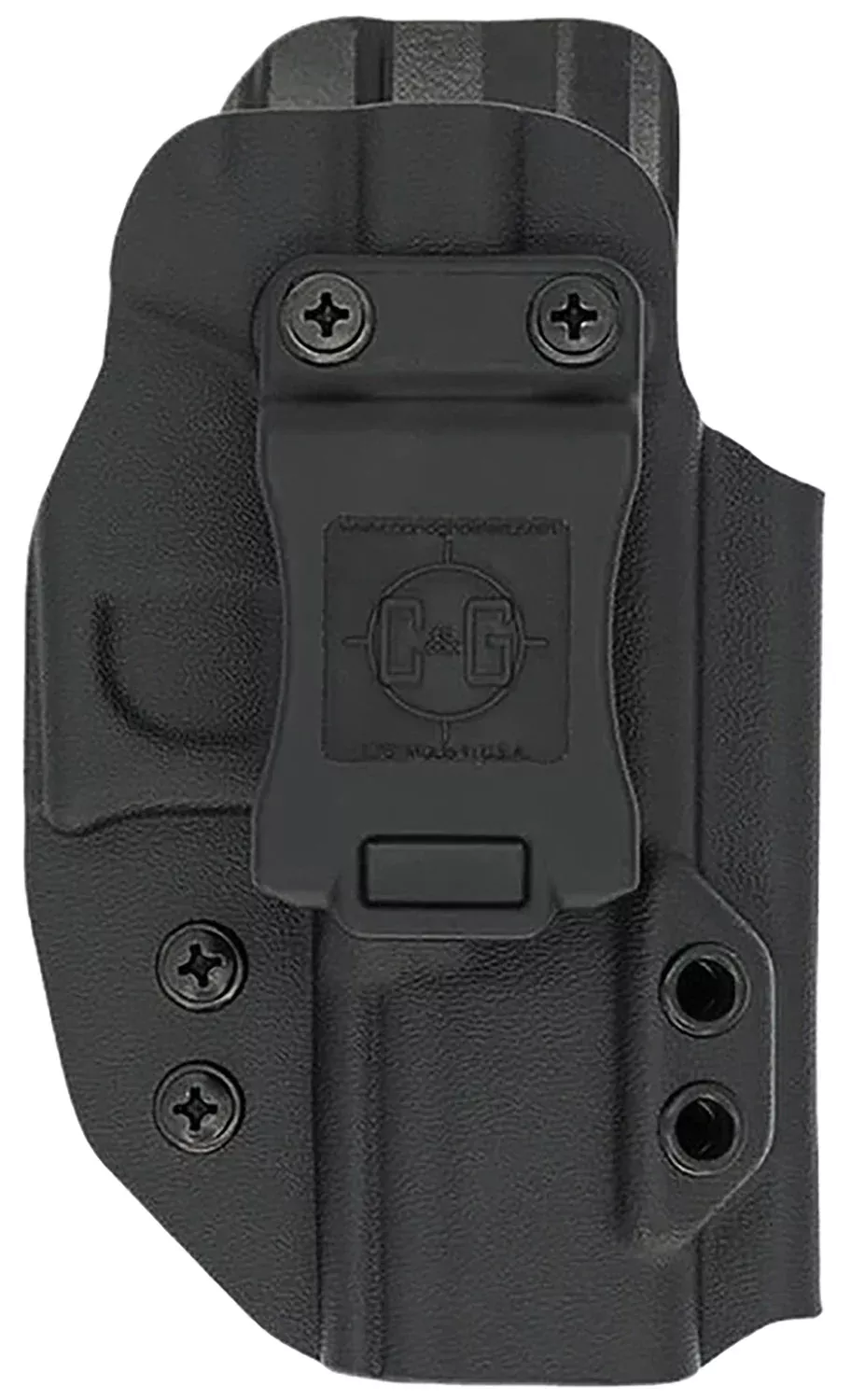 C&G Holsters 0526100 CovertIWB Black Kydex Belt Clip Fits S&W Shield 9/40