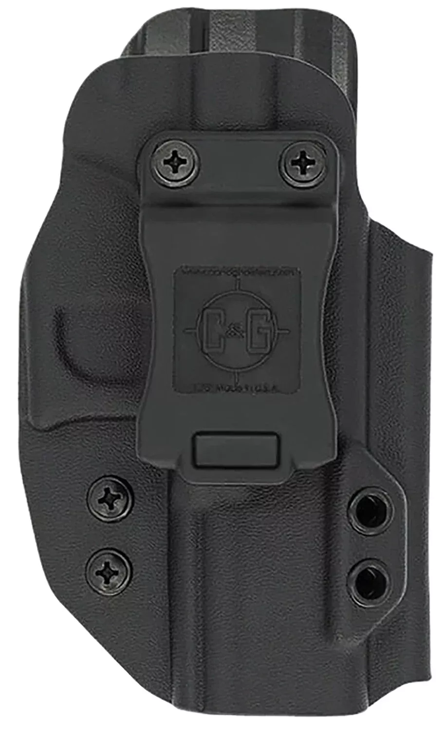 C&G Holsters 1864100 CovertIWB Black Kydex Belt Clip Fits 1911 3.5" Right Hand
