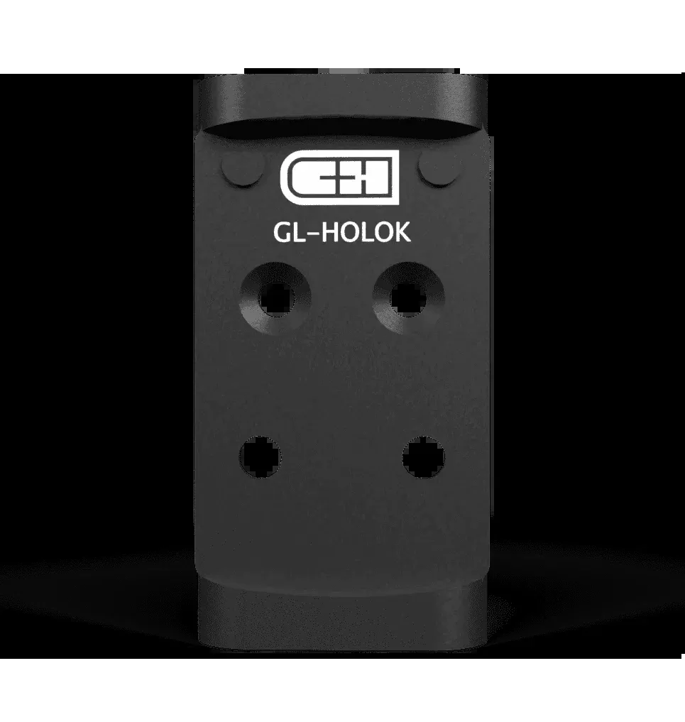 C&H Precision GL-HOLOK V4 MIL/LEO Optic Adapter - Fits Glock MOS - Holosun 407K/507K
